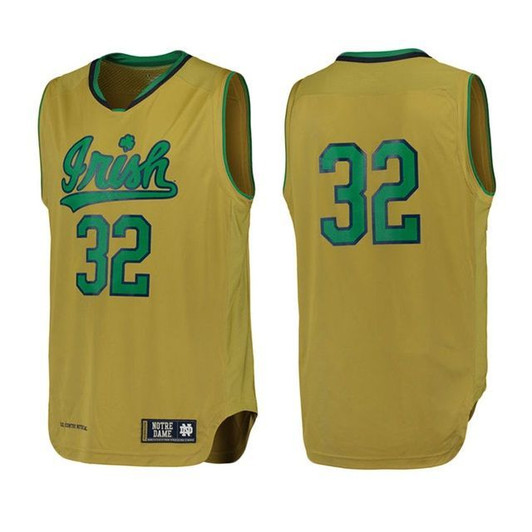 Unisex Notre Dame Fighting Irish #32 Gold Jersey