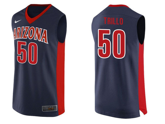 Unisex Arizona Wildcats Navy Tyler Trillo   College Basketball 3D Jersey