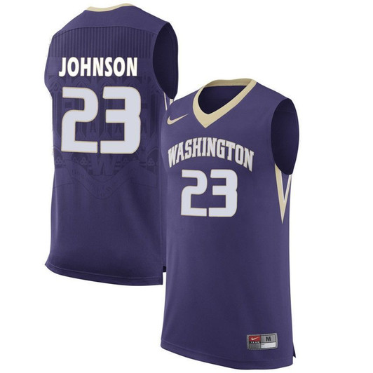 Washington Huskies Purple Carlos Johnson   Basketball 3D Jersey