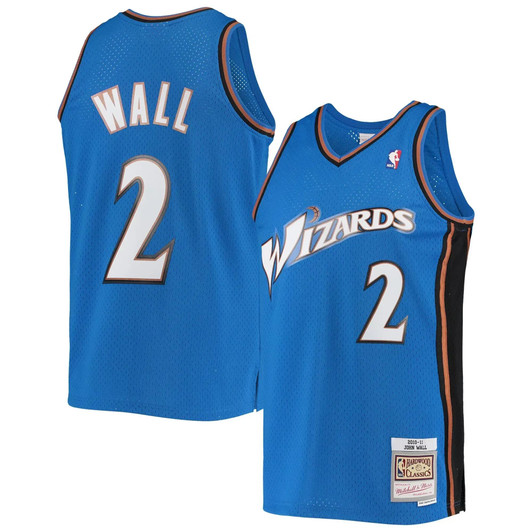 John Wall Washington Wizards Mitchell & Ness 2010-11 Hardwood Classics Swingman Jersey – Blue