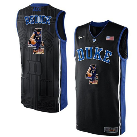 Duke Blue Devils Black Jj Redick   College Basketball Player Portrait 3D Jersey