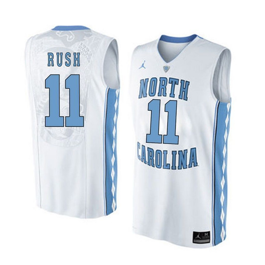 Unisex North Carolina Tar Heels White Shea Rush   3D Jersey