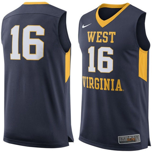 Unisex West Virginia Mountaineers Navy   Basketball Premier Tank Top 3D Jersey