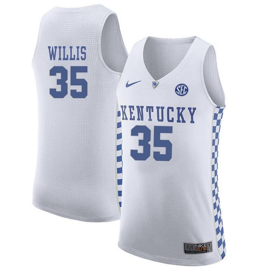Unisex Kentucky Wildcats White Derek Willis   Basketball 3D Jersey