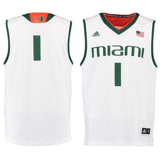 Unisex Miami Hurricanes White   Basketball Premier Tank Top 3D Jersey