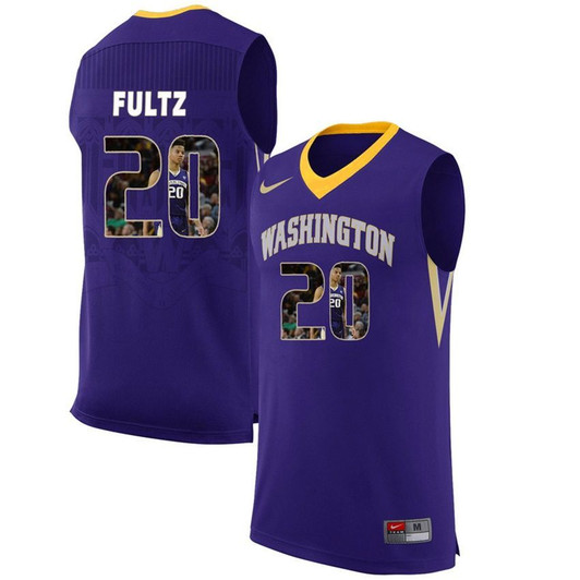 Unisex Washington Huskies Purple Markelle Fultz   Basketball With Player Pictorial 3D Jersey