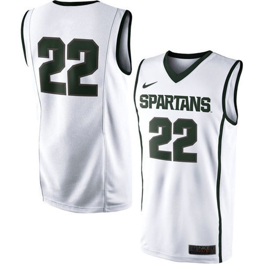 Unisex Michigan State Spartans White   Basketball Premier Tank Top 3D Jersey