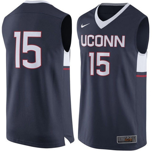 Unisex Uconn Huskies Navy Kemba Walker   3D Jersey