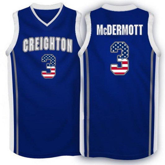 Unisex Georgetown Hoyas Blue Doug Mcdermott   College Basketball 3D Jersey