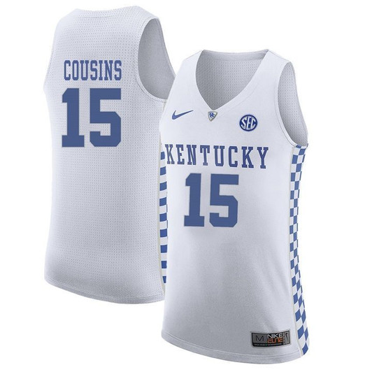 Unisex Kentucky Wildcats White Demarcus Cousins   Basketball 3D Jersey