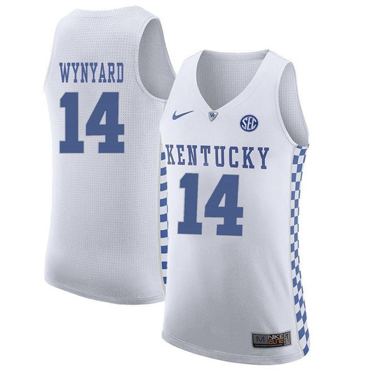 Unisex Kentucky Wildcats White Tai Wynyard   Basketball 3D Jersey