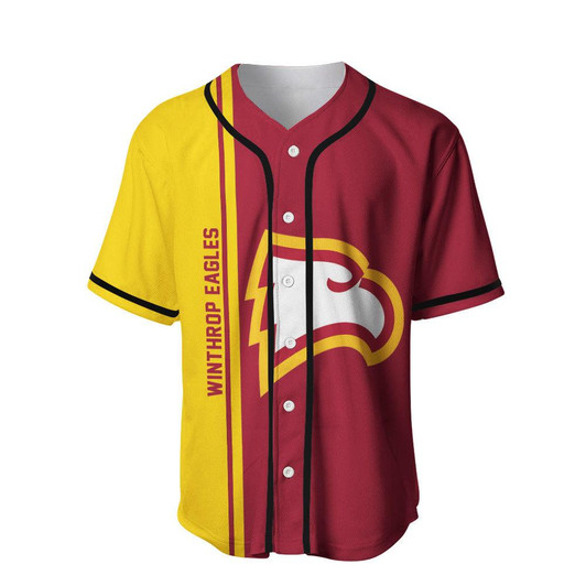 Winthrop Eagles Baseball Jersey Half Style -
