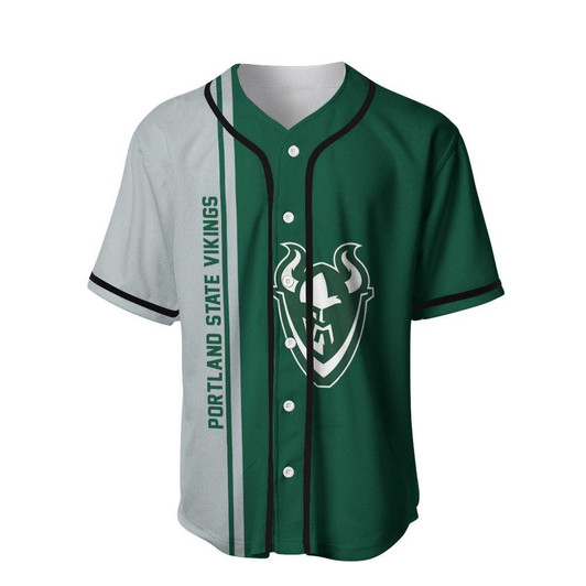 Portland State Vikings Baseball Jersey Half Style -
