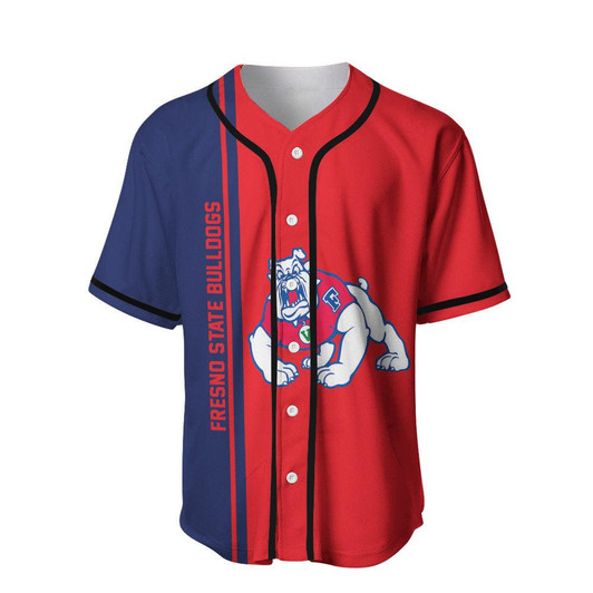 Fresno State Bulldogs Baseball Jersey Half Style -
