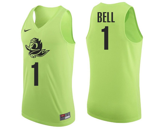 Unisex Oregon Ducks Apple Green Jordan Bell   College Basketball Jersey