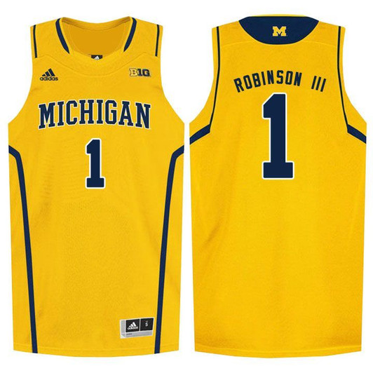 Unisex Michigan Wolverines Yellow Glenn Robinson Iii College Basketball Jersey