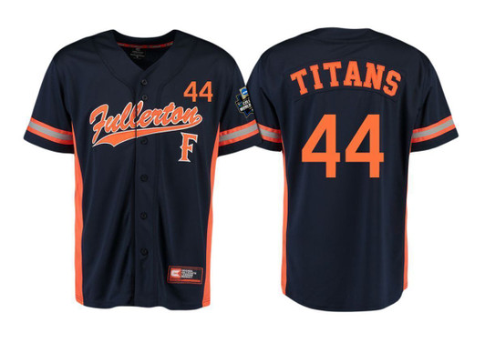 Unisex Cal State Fullerton Titans Black   2017 World Series Baseball 3D Jersey