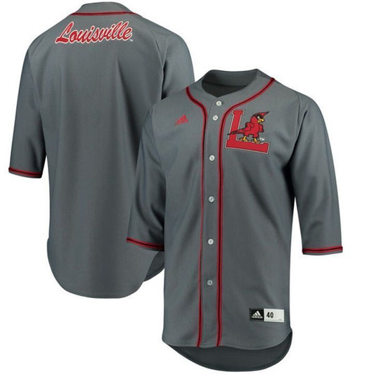 Unisex Louisville Cardinals Gray   Baseball 3D Jersey