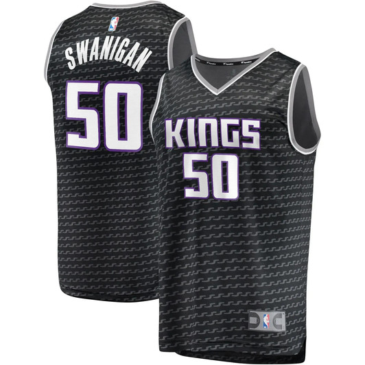 Caleb Swanigan Sacramento Kings Fanatics Branded Fast Break Player Replica Jersey - Statement Edition - Black