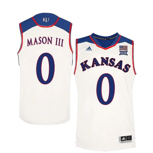 Unisex Kansas Jayhawks White Frank Mason Iii College Basketball Jersey