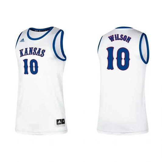 Unisex Kansas Jayhawks Jalen Wilson Classic College Basketball White Jersey