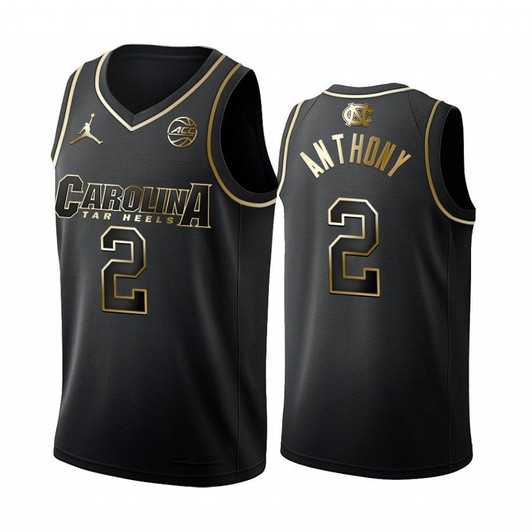 North Carolina Tar Heels Cole Anthony Black Golden Edition Limited Jersey College Basketball