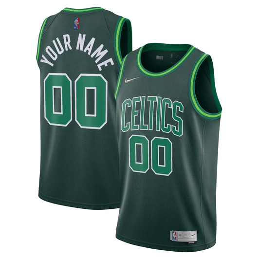 Boston Celtics Nike Earned Edition Swingman Jersey - Custom - Mens