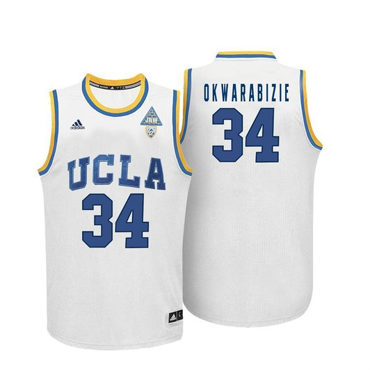 Unisex Ucla Bruins White Ikenna Okwarabizie College Basketball 3D Jersey