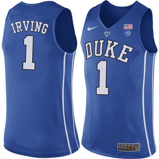 Unisex Duke Blue Devils Royal Kyrie Irving College Basketball Performance 3D Jersey