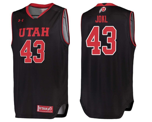 Utah Utes Black Jakub Jokl College Basketball 3D Jersey