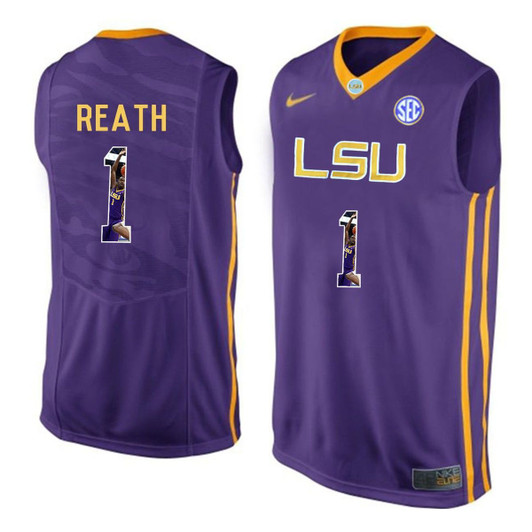 Unisex Lsu Tigers Purple Duop Reath College Basketball 3D Jersey