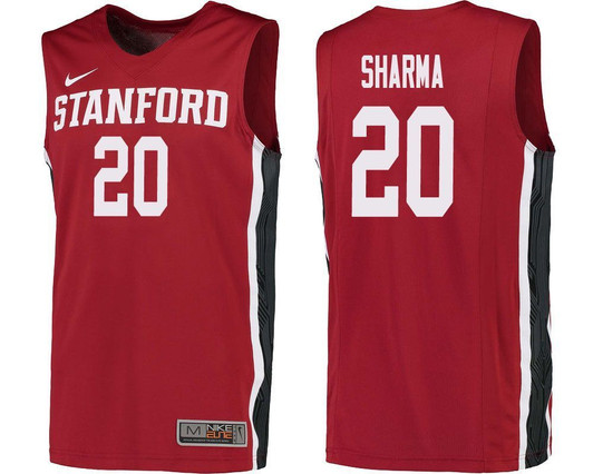 Stanford Cardinal Cardinal Josh Sharma College Basketball 3D Jersey