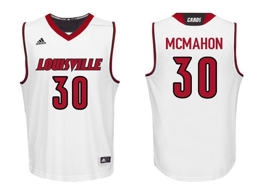Louisville Cardinals White Ryan Mcmahon College College Basketball 3D Jersey