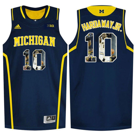 Unisex Michigan Wolverines Navy Blue Tim Hardaway Jr College Basketball 3D Jersey