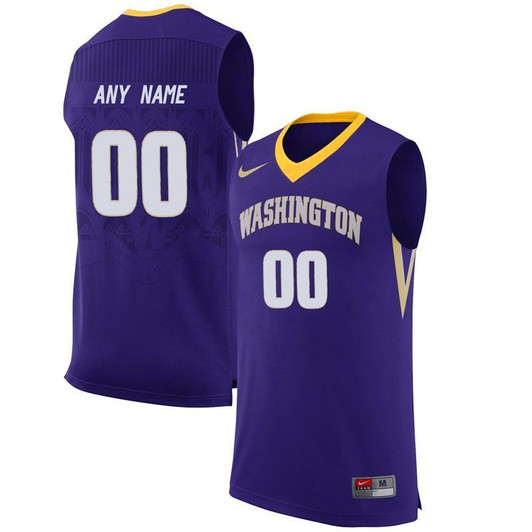Unisex Washington Huskies Purple College Basketball Team Performance Customized 3D Jersey