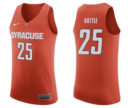Syracuse Orange Orange Tyus Battle College Basketball 3D Jersey