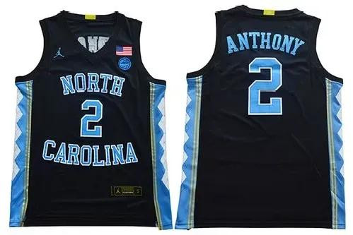 Men North Carolina 2 Cole Anthony College Basketball Jersey Black 2020 Jersey