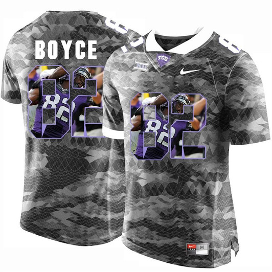Tcu Horned Frogs Grey Josh Boyce College Football Jersey