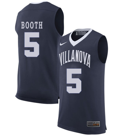 Villanova Wildcats Navy Blue Phil Booth College Basketball 3D Jersey