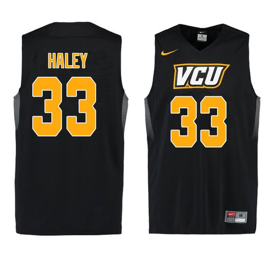 Unisex Vcu Rams Black D.J. Haley College Basketball 3D Jersey