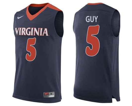 Virginia Cavaliers Navy Kyle Guy College Basketball 3D Jersey