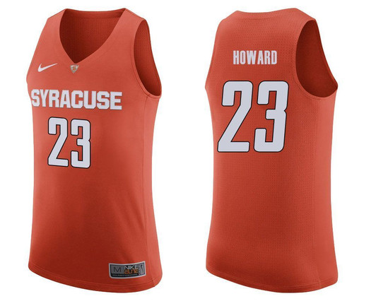 Syracuse Orange Orange Frank Howard College Basketball 3D Jersey