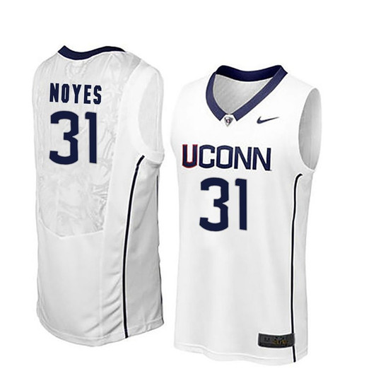 Unisex Uconn Huskies White Mike Noyes College Basketball 3D Jersey
