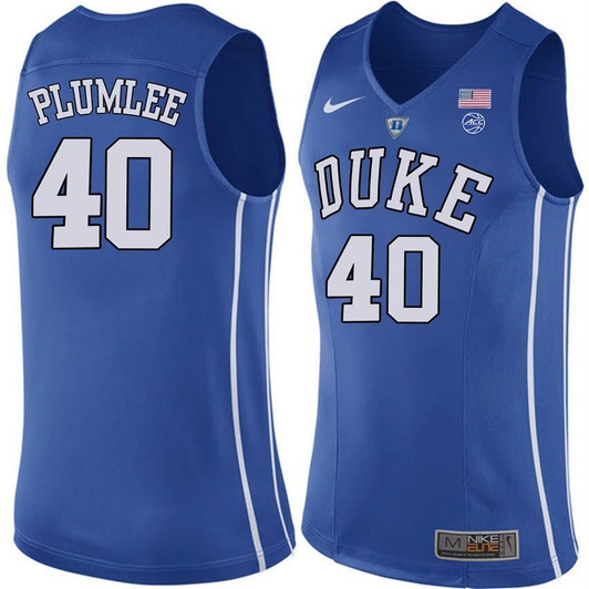 Unisex Duke Blue Devils Royal Marshall Plumlee College Basketball Performance 3D Jersey