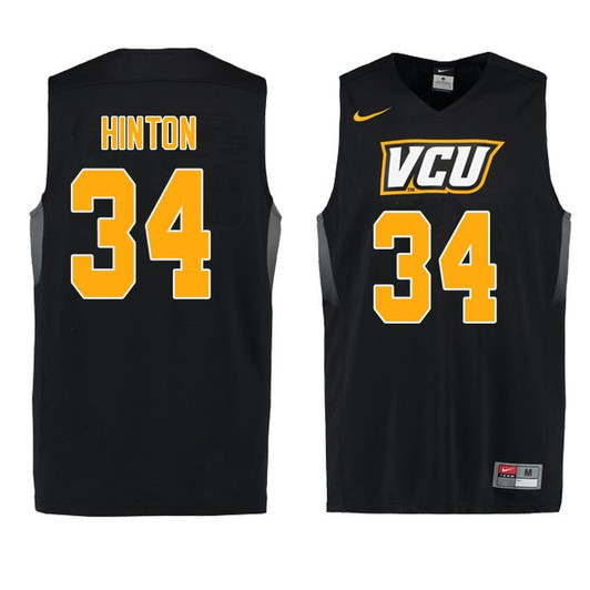Unisex Vcu Rams Black David Hinton College Basketball 3D Jersey