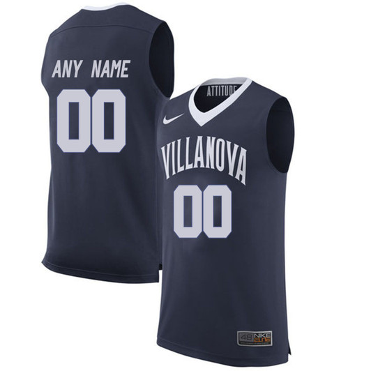 Villanova Wildcats Navy Blue College Basketball 3D Jersey