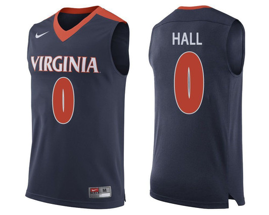 Virginia Cavaliers Navy Devon Hall College Basketball 3D Jersey
