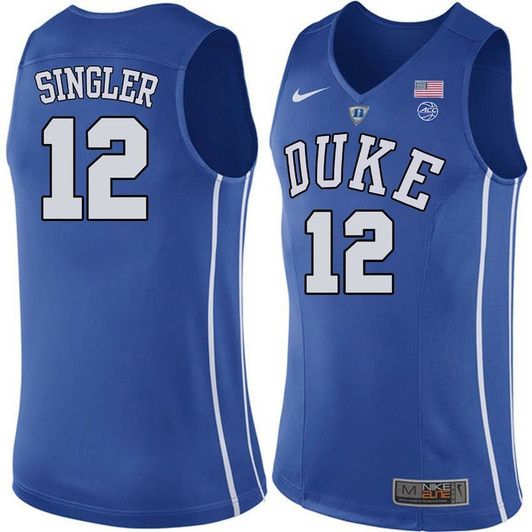 Unisex Duke Blue Devils Royal Kyle Singler College Basketball Performance 3D Jersey