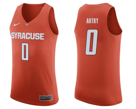 Syracuse Orange Orange Adrian Autry College Basketball 3D Jersey