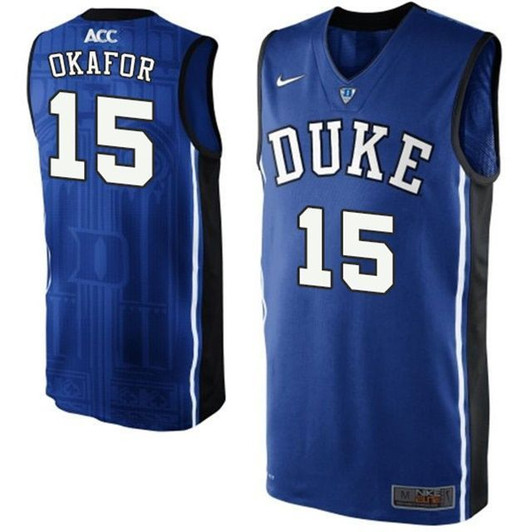 Unisex Duke Blue Devils Blue Jahlil Okafor College Basketball 3D Jersey